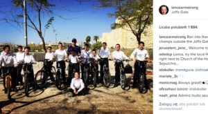 Lance Armstrong w Jerozolimie, fot. Lance Armstrong Instagram