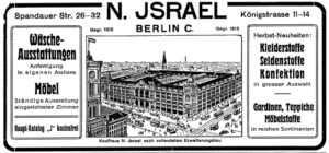 zamek gambit królowej Kaufhaus Nathan Israel